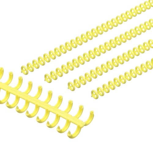 PATIKIL 8.5mm(1/3") Plastic Spiral Binding Coils, 30 Pcs Binding Spirals 20-25 Sheet Capacity Binding Spirals for Binding Paper Sheets, Yellow - color: Yellow, size: 8.5mm(1/3")