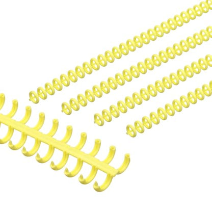 PATIKIL 8.5mm(1/3") Plastic Spiral Binding Coils, 30 Pcs Binding Spirals 20-25 Sheet Capacity Binding Spirals for Binding Paper Sheets, Yellow - color: Yellow, size: 8.5mm(1/3")