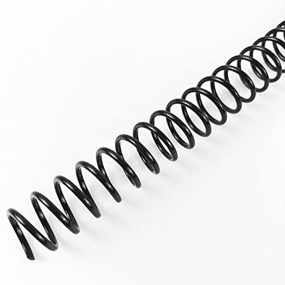Binditek Plastic Spiral Binding Coils, 12 mm, 4:1 Pitch, Black, 50 Pack - size: 12mm, style: 50P , Black