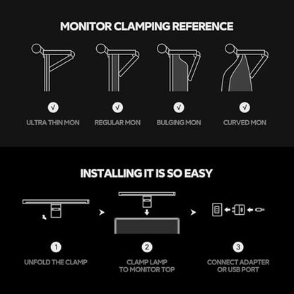 LYMAX RGB Monitor Light Bar with 4 Modes Backlight