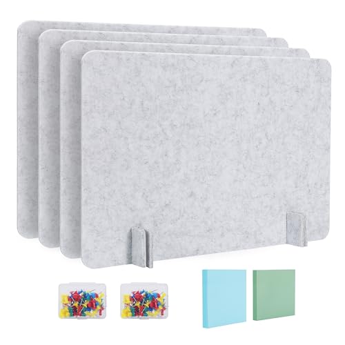 Desk Privacy Panel Acoustic Divider Panel Portable Desk Partition Desk Divider Noise Visual Isolate Table Divider for Student Study Office Library (Gray-4, 15.75" x 23.6") - color: Gray-4, size: 15.75" x 23.6"
