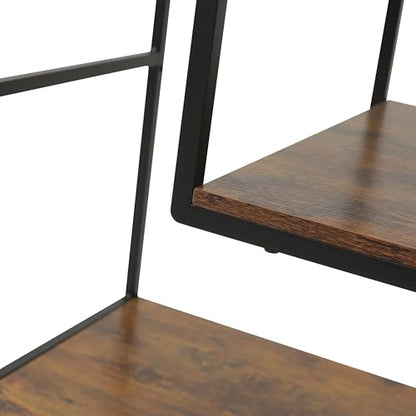 3-Tier Rolling Printer Cart Table Stand Shelves, PC Tower Stand Shelf With Wheels - Under Desk Shelf Unit Storage And Organization, End Sofa Table For Home, Office (Brown Black) - color: Brown Black
