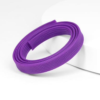 25ft PET Expandable Braided Cable Sleeve 1.2 inch(30mm) Pet Braided Cable Sleeve for Audio Video Device Wire Automotive Wire (Purple) - color: Purple, size: 30mm"(1.2 inch)