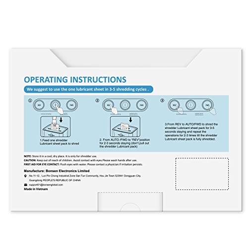 BONSEN 8-Sheet Shredders for Home Office & 50 Pack Lubricant Sheets