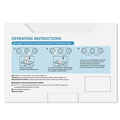 BONSEN 8-Sheet Shredders for Home Office & 50 Pack Lubricant Sheets