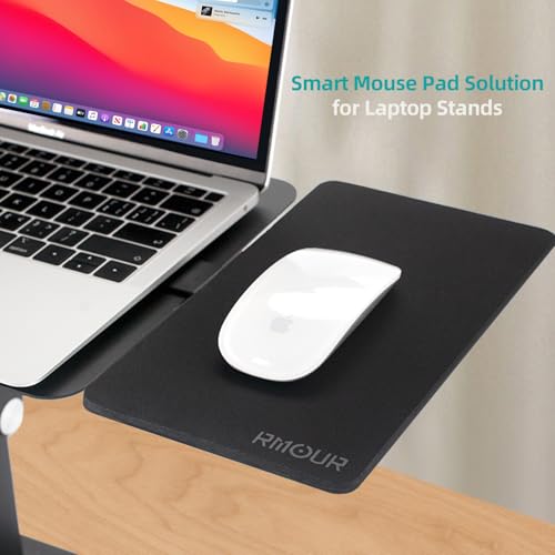 Z1 Clamp-on Mouse Tray Desk Extender, Ergonomic Mouse Platform with Mouse Pad for Laptop Stand & Table, Fits Up to 2.1'' Thick Surfaces, Space-Saving Desk Attachment for Small Spaces, Black
