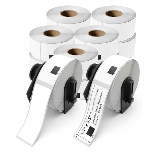 Replacement for Brother DK-1201, 1.1x 3.5 Inches Thermal Labels - size: 1.1" X 3.5" - 1201