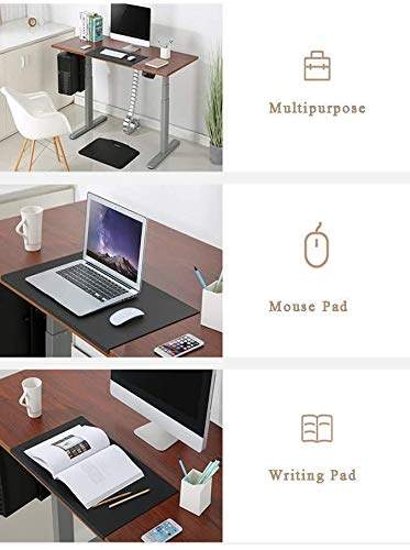 Desk Pad Office Writing Mat Pad with Edge Protection Waterproof PU Leather - color: Pink, size: 15.8" x 35.4"