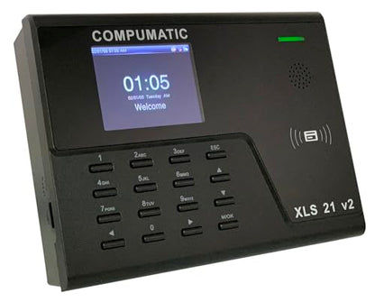 XLS 21 v2 PIN Entry Time Clock System, WiFi, CompuTime101 Software Included, NO Monthly Fees