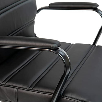Flash Furniture Mid-Back LeatherSoft Executive Office Chair, Black/Black - color: Black