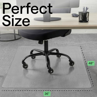 GORILLA GRIP Office Chair Mat for Carpet Floors, Heavy Duty 36x48 Clear - size: 36"x48", style: Carpet Floor