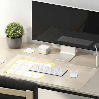 12 x 24 Inch Table Cover Protector - Clear Vinyl, 1.5mm Thick Plastic, Desk Mat - size: 12" x 24"