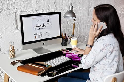 Large Mouse Pad and Keyboard Wrist Rest 31.5x15.75 Desk Mat 3 in 1 Keyboard Wrist Support for Women Girly Mousepad Hummingbird Computer Mat with Non-Slip Rubber Home Office - color: Hummingbird