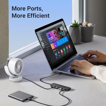 UGREEN USB 3.0 Hub, 4 Ports USB A Splitter Ultra-Slim USB Expander for Mouse, Keyboard, Flash Drive, U Disk, Printer Compatible with Laptop, Desktop PC, Xbox, PS5, and More 3.3FT - size: ['3.3 feet'], style: USB-A