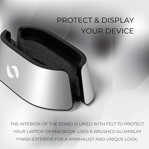 HumanCentric Vertical Laptop Stand in Silver Aluminum, Adjustable - color: Aluminum Silver