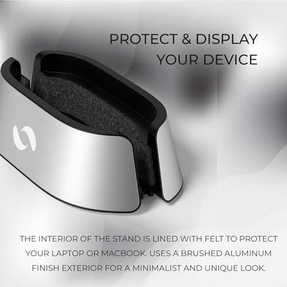 HumanCentric Vertical Laptop Stand in Silver Aluminum, Adjustable - color: Aluminum Silver