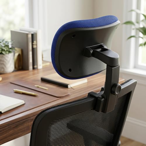Lurrose Office Chair Headrest Attachment: Detachable Neck Support for Computer Desk and Office Work Chairs - Adjustable Height Extender Headrest 11x8.6