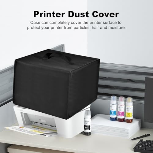 Waterproof Dust Cover for HP DeskJet 4255e/ DeskJet 4155e Printers | Anti-Static Waterproof Printer Covers,Universal Case Protector for Printers(Cover Only) - color: Black