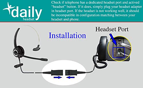 RJ9 Cisco Wired Office Headset HD Voice Compatible Cisco Phones 6851 7945g 7962g 8811 8841 8845 8851 8861 8961 9951 Series Model,Plus 3.5mm Adapter for Smartphone (Pack of 3) - size: RJ9 Mono for Cisco (Pack of 3)