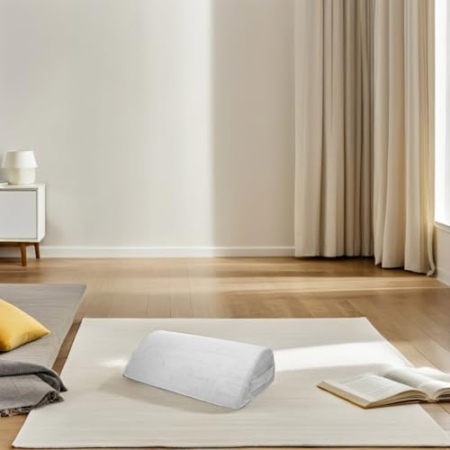 WOONEKY Memory Foam Footrest Cushion with Washable Cover, Ergonomic Teardrop Shape Under Desk Leg Rest for Office and Travel, Non-Slip Support Pillow for Comfortable Feet and Back Relief