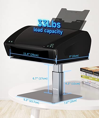 BoYata Monitor Stand, Adjustable Height Metal Desktop Riser, Space Gray - color: Space Grey