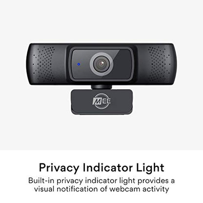 MEE Audio 201W 1080p HD Webcam with Mini Tripod, Wide Angle Lens, Microphone, Autofocus, Low Light Correction for Zoom Video Calling; USB Streaming Web Camera for Computer PC Mac Laptop Desktop - style: 1080p Wide Angle & Tripod