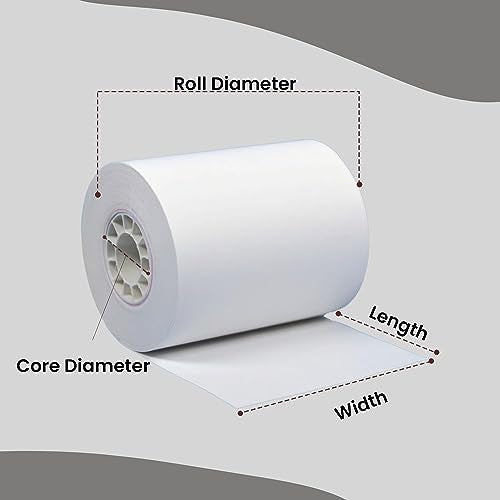 BAM POS Thermal Receipt Paper - BPA Free, Shrink Wrapped Rolls - Compatible With Clover Mini, Mobile, First Data FD130, FD50, FD55, Verifone Omni 3200, 3210, 3300 - Pack of 50 Rolls