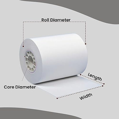 BAM POS Thermal Receipt Paper - BPA Free, Shrink Wrapped Rolls - Compatible With Clover Mini, Mobile, First Data FD130, FD50, FD55, Verifone Omni 3200, 3210, 3300 - Pack of 50 Rolls