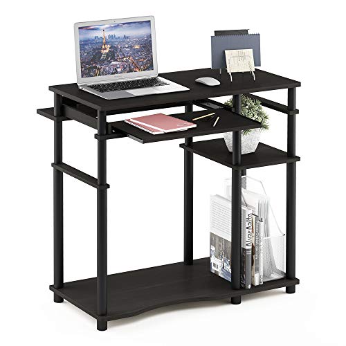 Furinno Abbott Computer Desk with Bookshelf, Espresso/Black - color: Espresso/Black, size: 19 Inch Wide