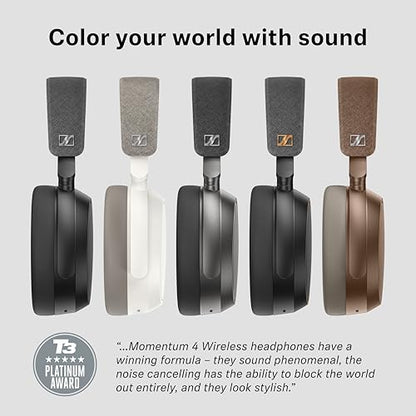 Sennheiser Momentum 4 Wireless Headphones, ANC, 60 Hr Battery, Black - color: Black