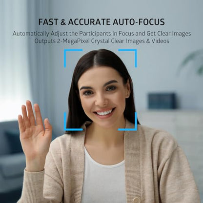 TOALLIN 1080P FHD Auto-Focus Webcam with Dual Microphones, Computer Web Camera, 90° Wide Angle, Privacy Shutter, USB Webcam for Video Calls - style: 1080P Auto Focus Webcam