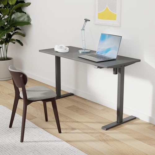 SANODESK One-Piece Electric Height Adjustable Standing Desk 40''x 24'' - color: Black Frame+black Top, size: 40x24"