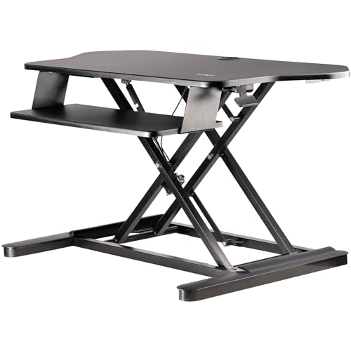 StarTech Corner Sit Stand Desk Converter for 35in, TAA (ARMSTSCORNR) - style: Corner Desk