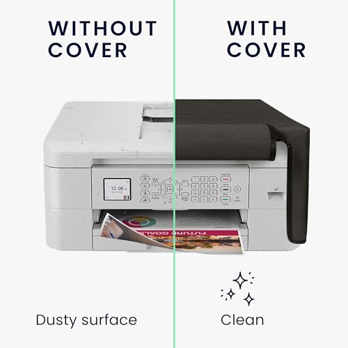 kwmobile Dust Cover Compatible with Brother MFC-J1010DW - Printer Case - Fabric Protector Cover - Dark Grey