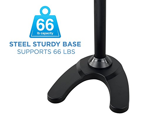Mount-It! Triple Monitor Stand for 3 Screens up to 24", Height Adjustable Desk Mount with Free Standing or Grommet Base, 22 lbs per Arm, VESA 75x75 100x100 Compatible, Full Motion Monitor Mount MI-789