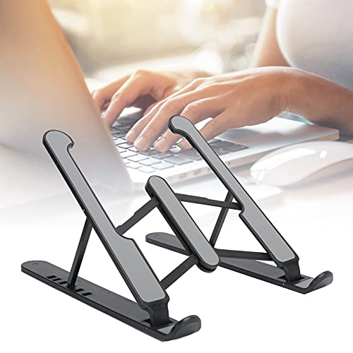 Sorandy Laptop Stands, Foldable Riser, Ergonomic Ventilated Cooling Computer Notebook Stand, Ideal for Heightening Frame (Black)