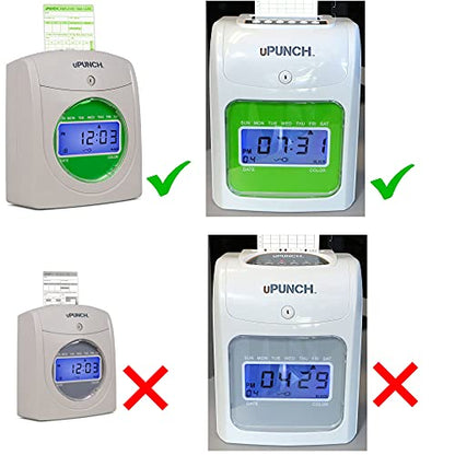 Time Cards for uPunch HN1000 & HN3000 AutoAlign Clocks (Qty 600) | 12 packs of 50 uPTC1000 cards for non-calculating, top load models. All pay periods. Made in USA. Not for HN2000/HN4000