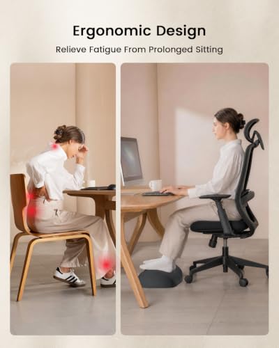 ProtoArc Ergonomic Office Foot Rest Under Desk with Massage Dots | Memory Foam Footrest Cushion for Natural Foot Positioning, Non-Slip Washable Cover, Carry Handle, for Home, Office & Travel
