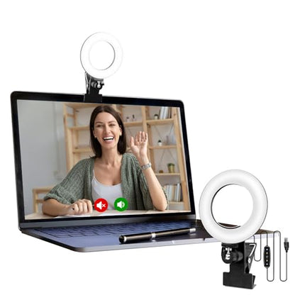 Cyezcor Video Conference Lighting Kit, Ring Light for Monitor Clip On - size: 5 Inch