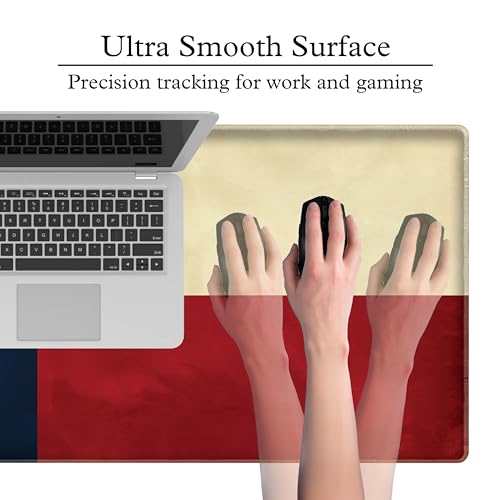 L&B Mercantile American Flag XXL Deskpad, Desk Mat for Computer Keyboard and Mouse – Patriotic USA Gaming Mousepad, Extra Long XL Mouse Pad for Laptop Office Desk. (Texas Flag) - color: Texas Flag