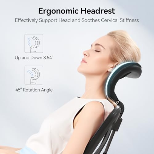 SIHOO M18 Ergonomic Office Chair, High Back Mesh Desk Chair with Adjustable Headrest & Lumbar Support, 330lbs Capacity Computer Chair with 2D Armrests & Wide Cushion, Tilt Lock, 2 Packs-Black - color: Black, size: Pack of 2