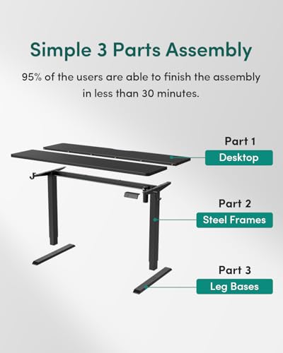 CubiCubi 63 x 28 Large Standing Desk, Height Adjustable Electric Computer Desk, 28" Deep Desktop, Sit Stand up Home Office Workstations with Preset Heights, Black - color: Black, size: 63 x 28