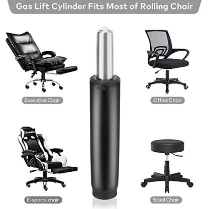 5" Chair Hydraulic Cylinder Replacement for Office Chair Gas Lift Cylinder | Universal Class 4 office chair gas lift cylinder replacement 450 lbs heavy duty piston fits most executive office desk chairs - size: 5 inch
