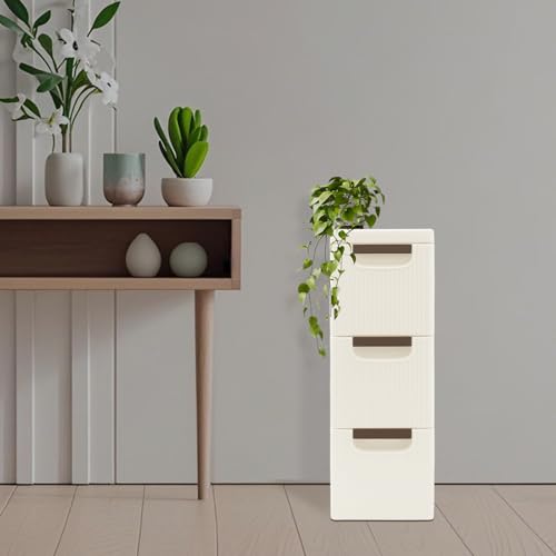 3 Drawers Narrow Storage Cabinet, 3 Tiers Slim Bathroom Storage Cabinet, 16.5" L X 7.5" W X 22.2" H Slim Rolling Cart for Living Room, Kitchen, Bathroom, Office - size: 3 Tiers