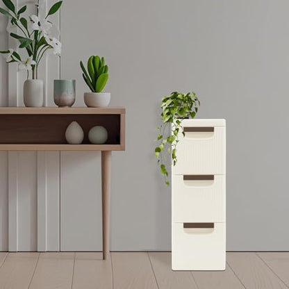 3 Drawers Narrow Storage Cabinet, 3 Tiers Slim Bathroom Storage Cabinet, 16.5" L X 7.5" W X 22.2" H Slim Rolling Cart for Living Room, Kitchen, Bathroom, Office - size: 3 Tiers