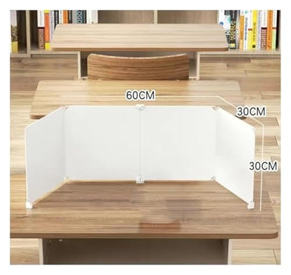 White Desktop Partition Privacy Divider Panel - Multiple Sizes (60CM x 30CM x 30CM) - Office Workspace Privacy Screen, Noise Reduction, Stylish Design for Home & Office Use - size: 60CMx30CMx30CM