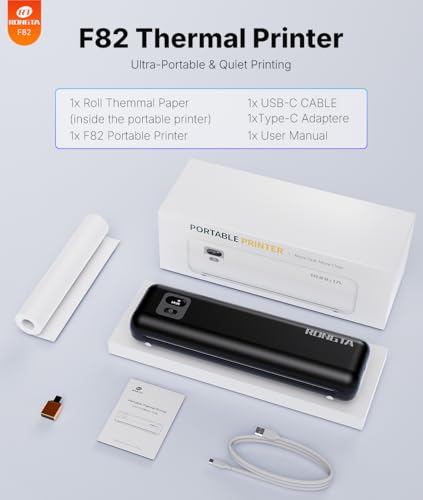Rongta Bluetooth Portable Thermal Printer - color: Black