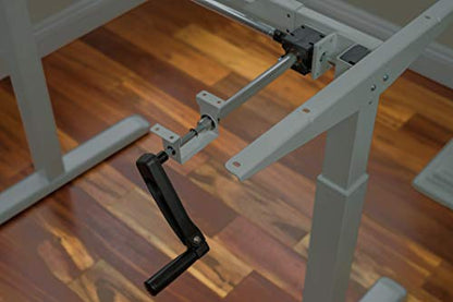 Canary Products Height Adjustable Crank Desk Frame, Tabletop Not Included, 48.56 Inch Max, Grey - color: Grey