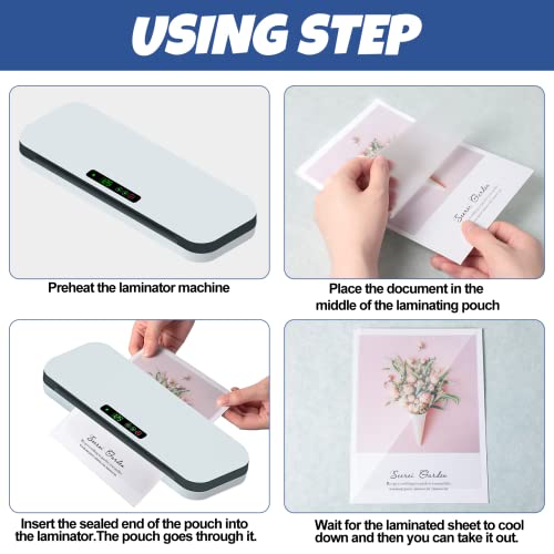 Cindeer 100 Pack 10 Mil Clear Thermal Laminating Sheets, 9 x 11.5 Inches | 9 x 11.5'' Laminating Sheets, Plastic Paper Hot Glossy Laminator Pouches, Office Supplies for Letter Photo Card ID Badge