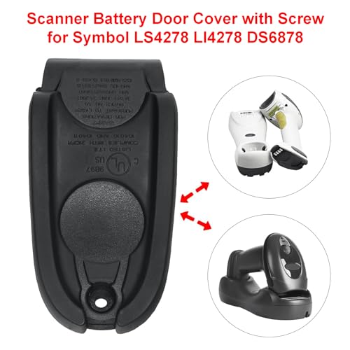 Battery Door Cover with Latch for Symbol LS4278 LI4278 DS6878 Handheld Barcord Scanner,Battery Base Cover Case with Screw Support Wireless Bluetooth Scanner